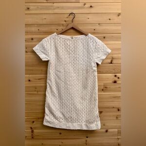 Kate Spade Size 4 Bright White Havana Eyelet Short Sleeve Shift Dress